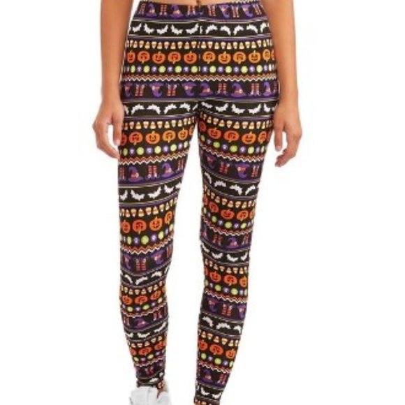 Halloween Fair Isle Ankle Legging Long Pants - Picture 5 of 7